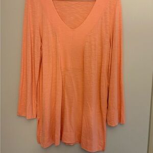 Peach V-Neck Women's Top